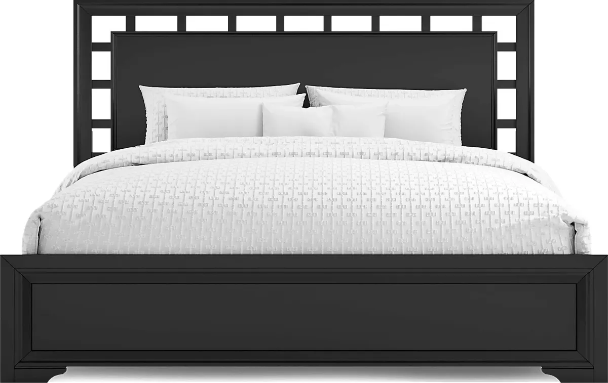 Belcourt Black 5 Pc King Lattice Bedroom