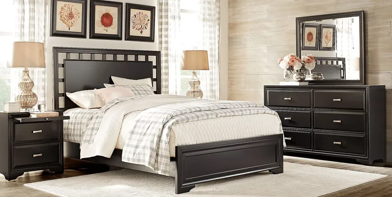 Belcourt Black 5 Pc King Lattice Bedroom