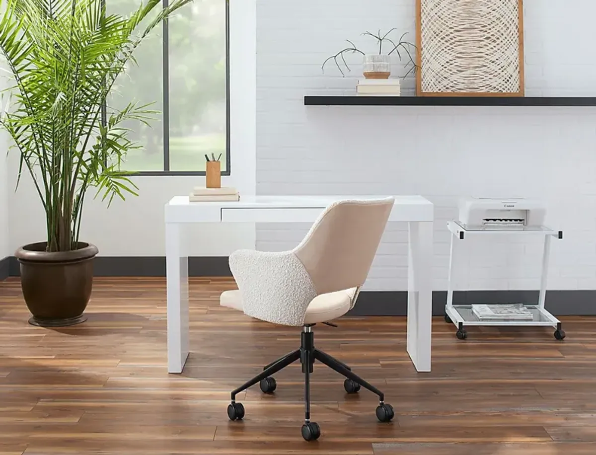 Quiment Ivory Office Chair