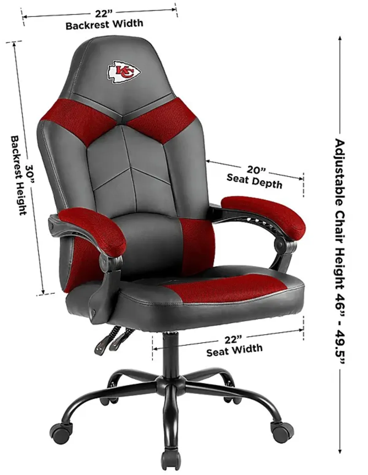 Big Team Kansas City Chiefs Red Office Chair