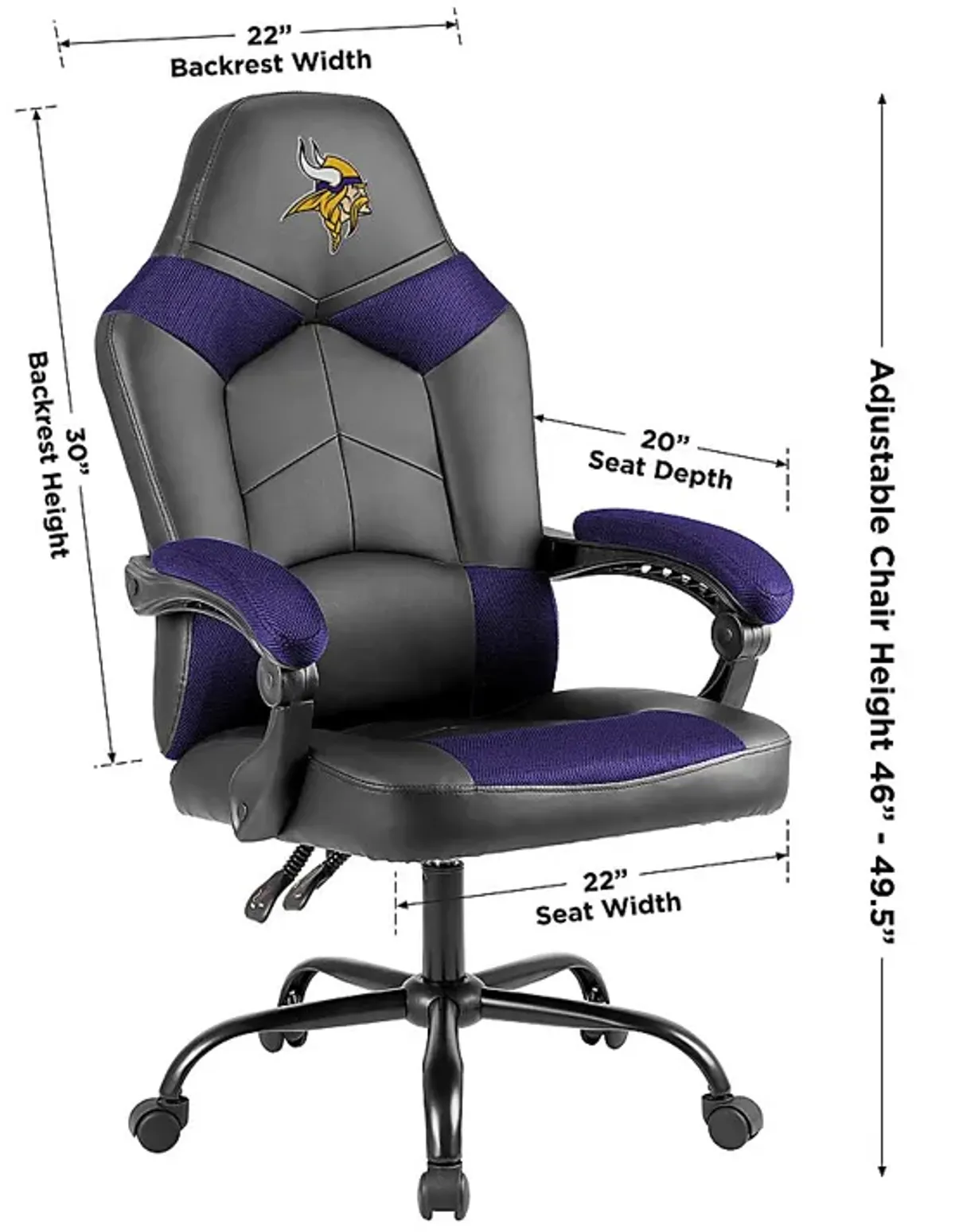 Big Team Minnesota Vikings Purple Office Chair