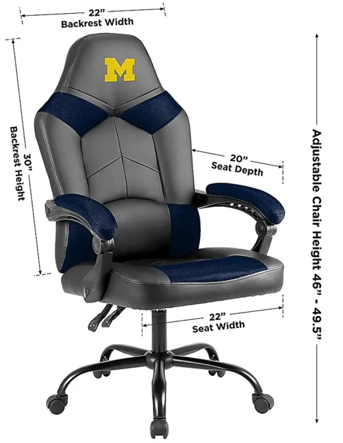 Big Team University of Michigan Navy Office Chair