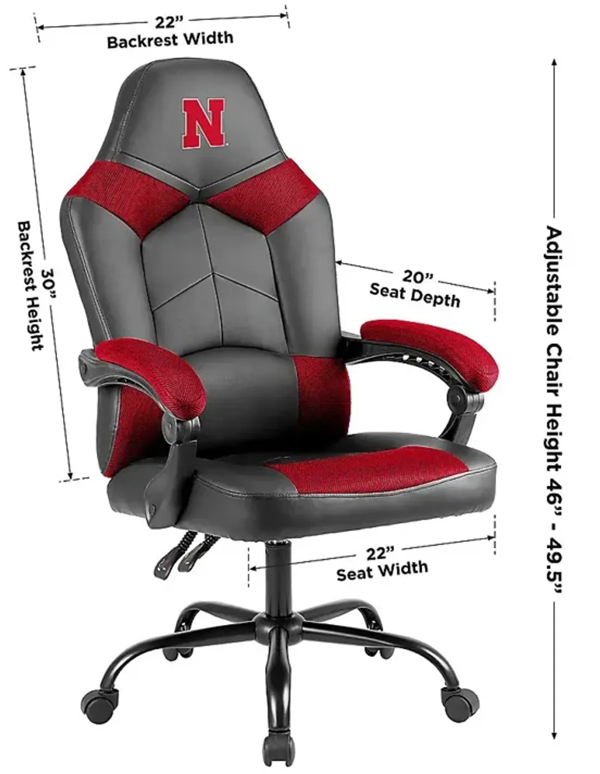Big Team University of Nebraska Red Office Chair