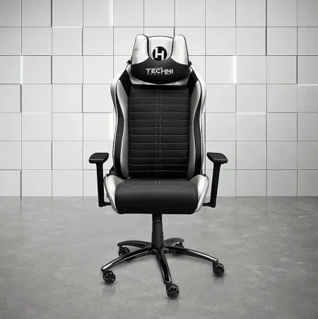Zursa Black/Silver Gaming Chair