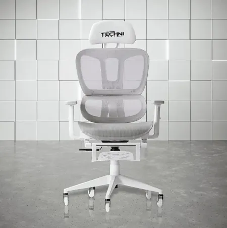 Cozrus Gray/White Gaming Chair