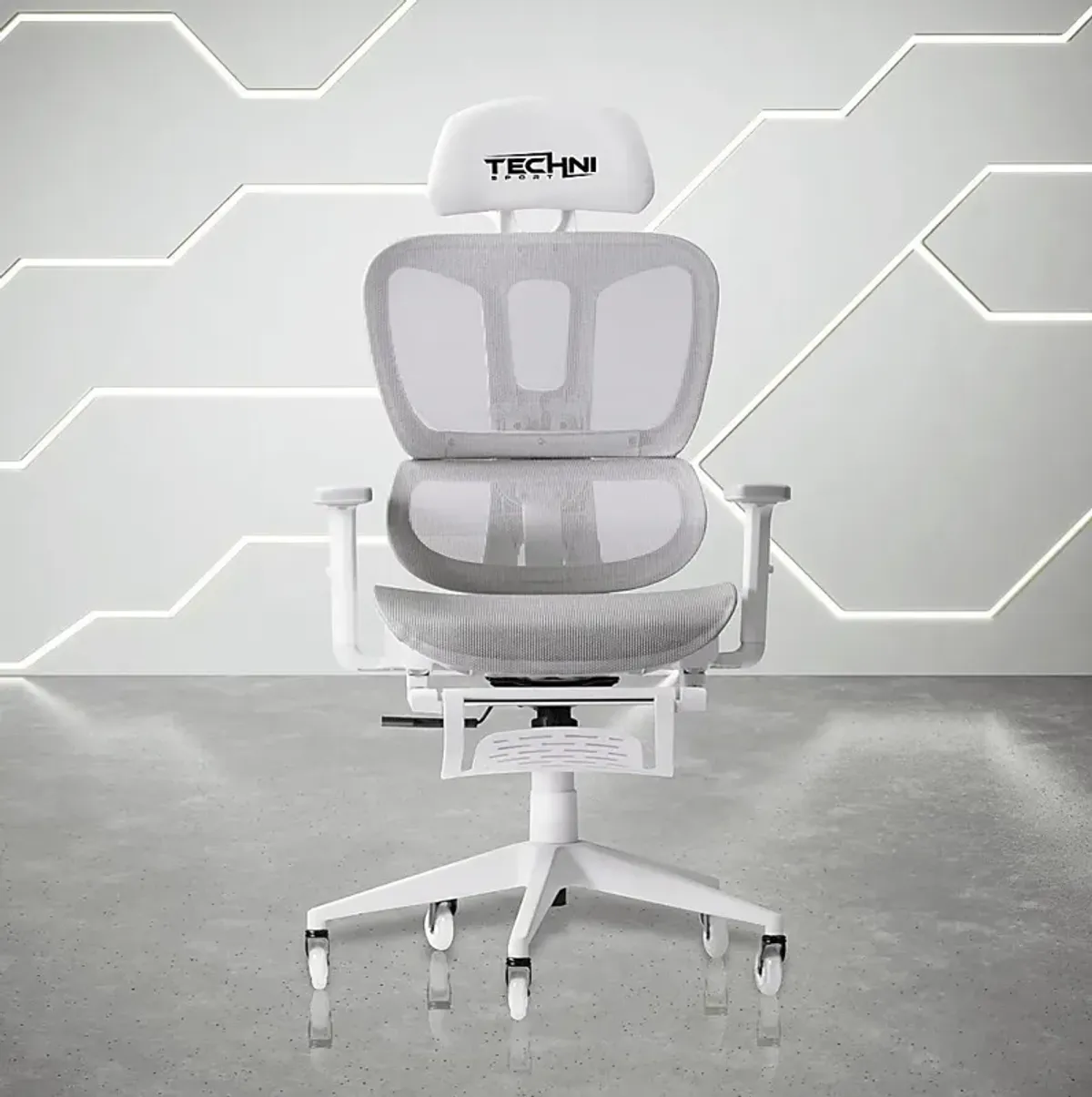 Cozrus Gray/White Gaming Chair