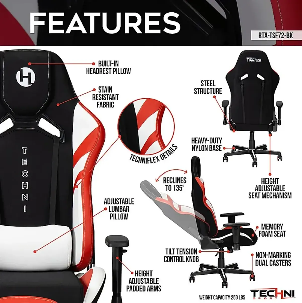 Suolin Black Gaming Chair