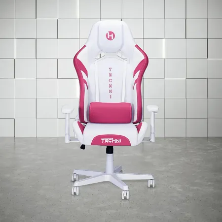 Suolin Pink/White Gaming Chair