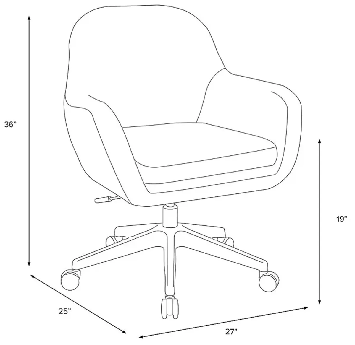 Bulwer Blue Desk Chair