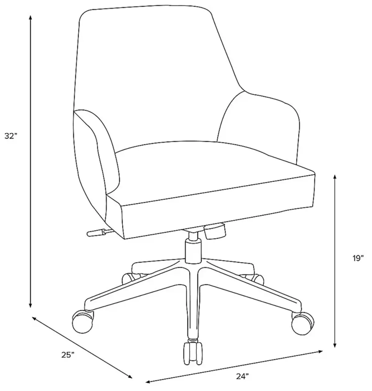 Dewstreet Gray Desk Chair