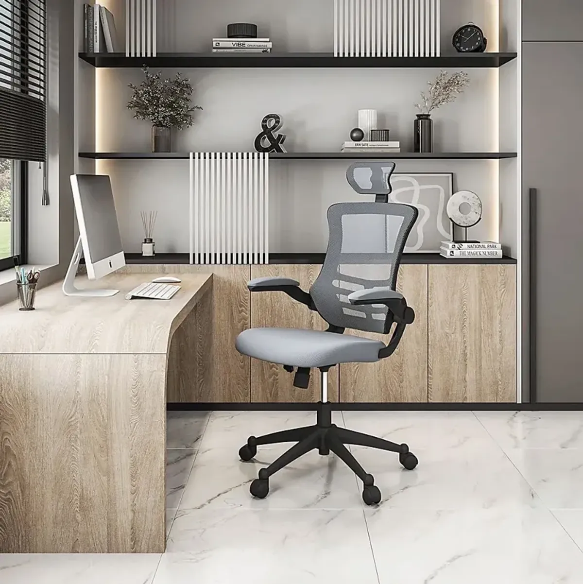 Kyman Gray Office Chair