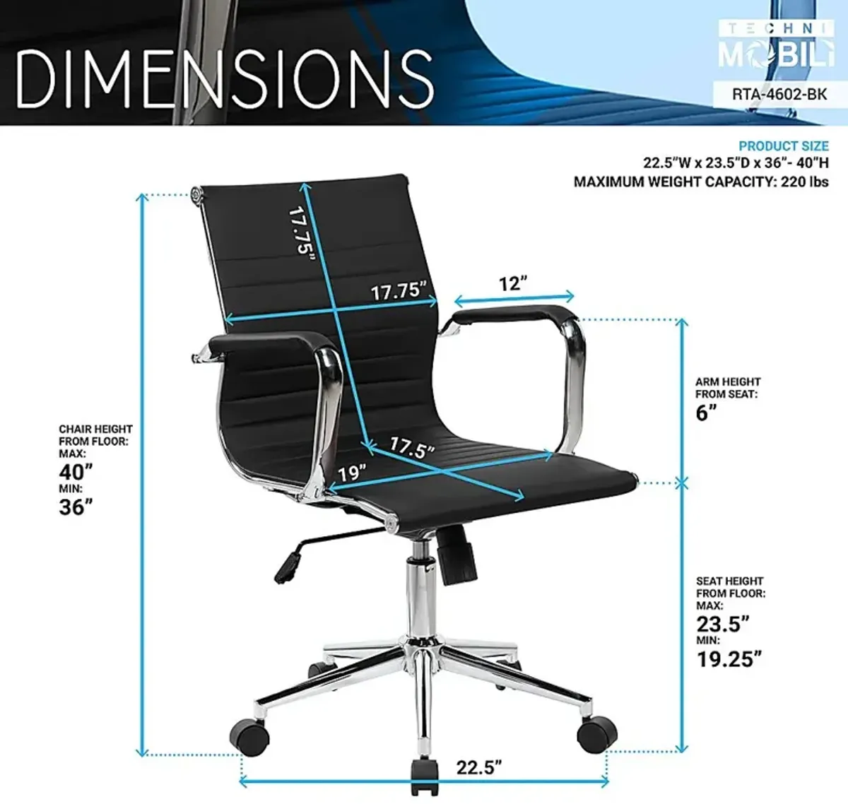 Jasih Black Office Chair