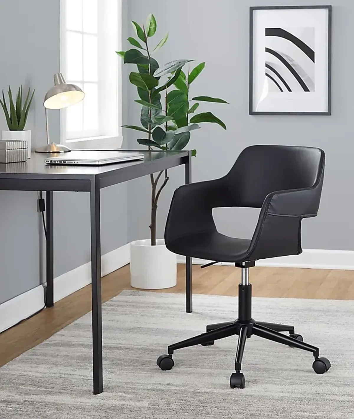 Triece Black Desk Chair