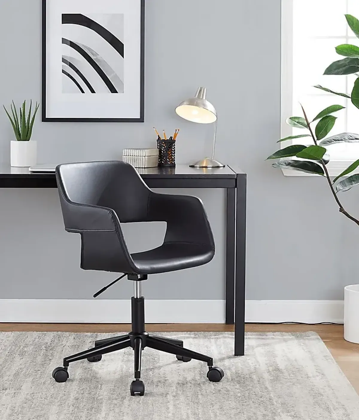 Triece Black Desk Chair