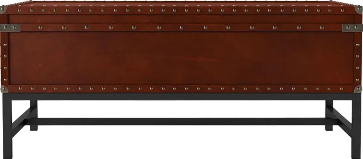 Zatan Brown Storage Cocktail Table