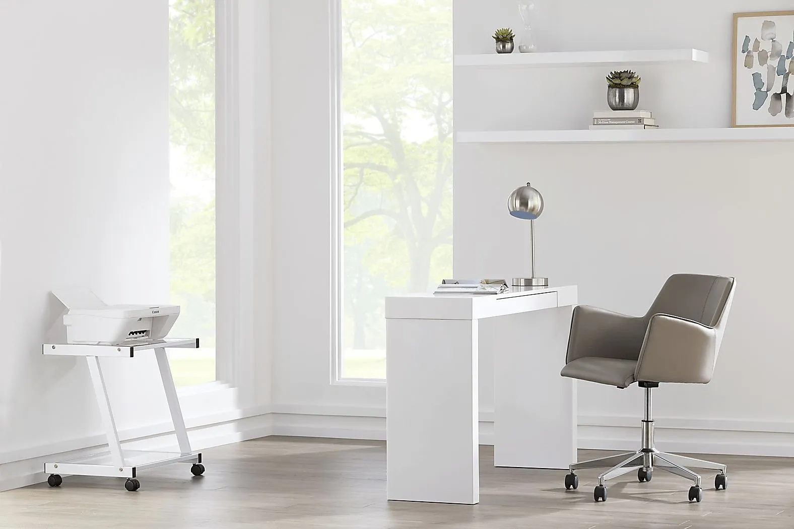 Babineaux I Taupe Office Chair