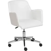 Babineaux I White Office Chair