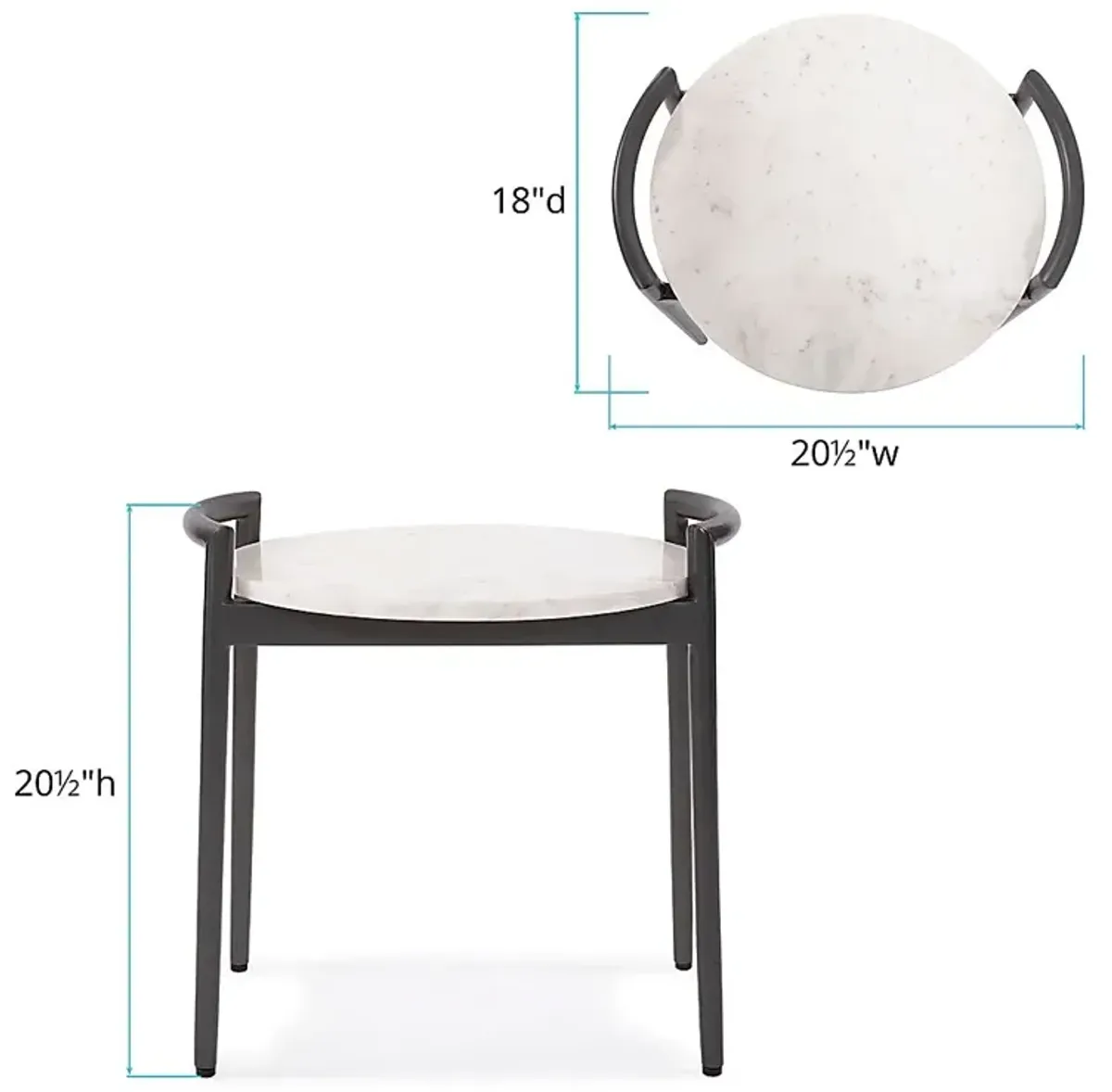 Elfstone Black Accent Table