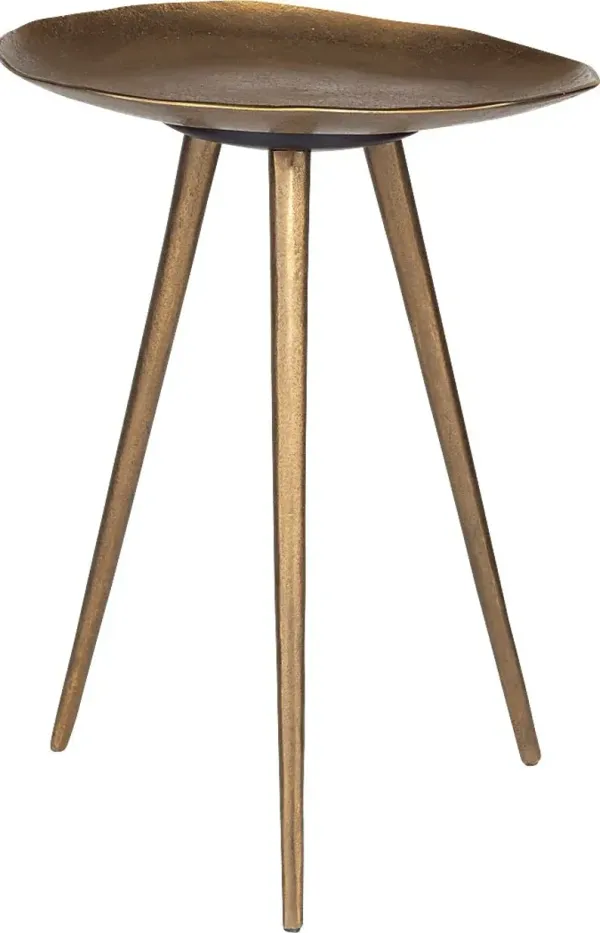 Rohza Brass Accent Table