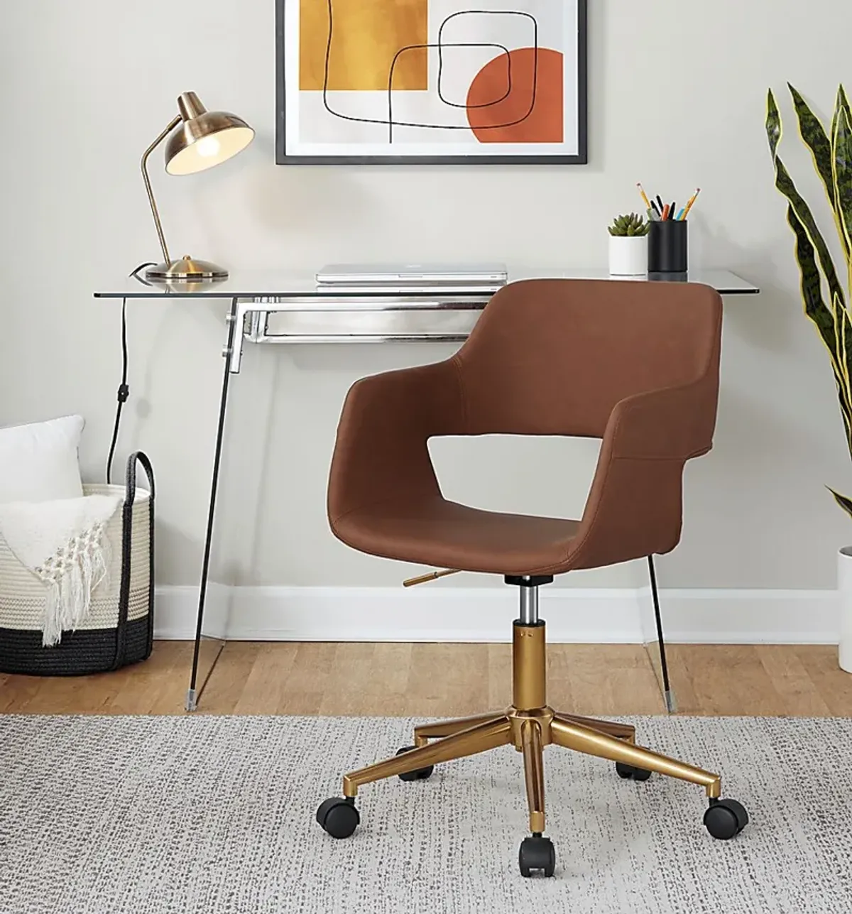 Whisp I Brown Desk Chair