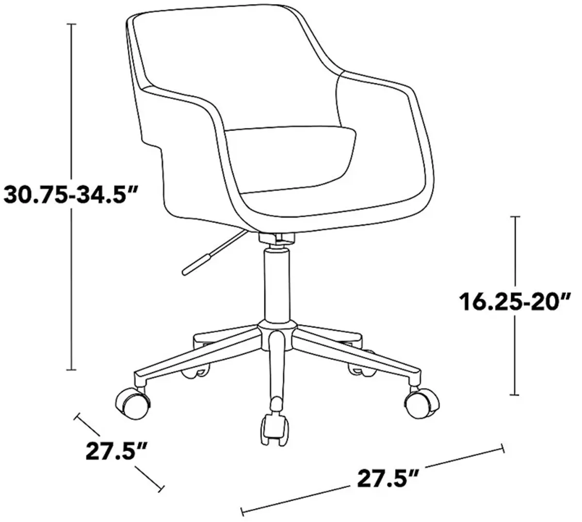 Whisp I Brown Desk Chair