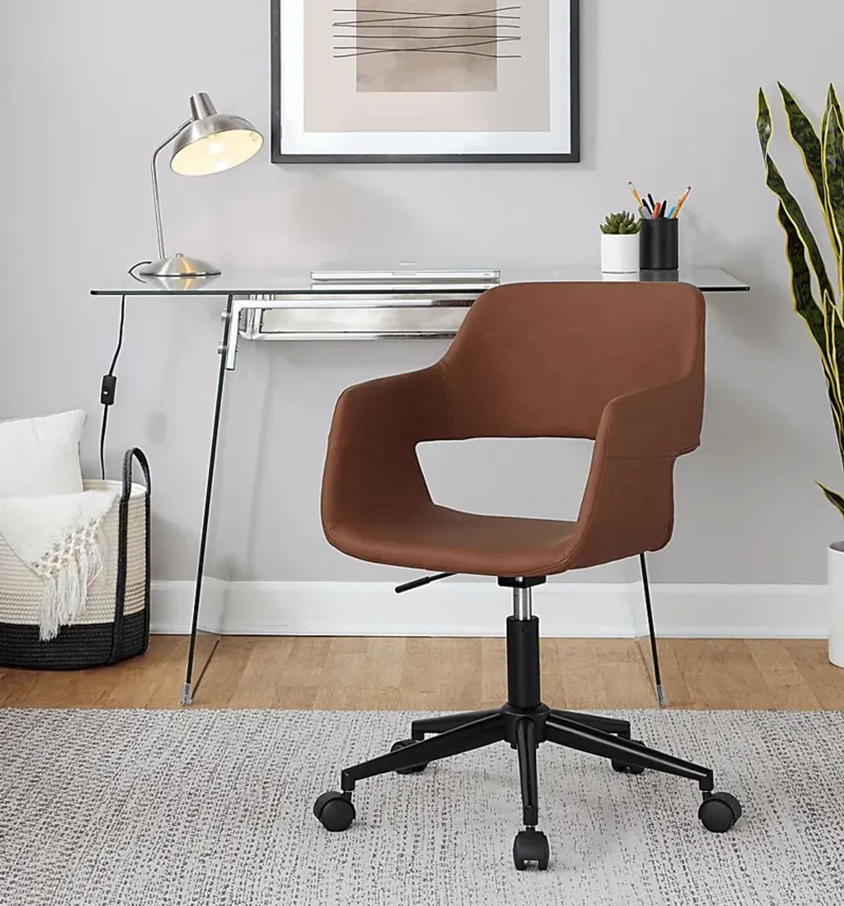 Whisp II Brown Desk Chair