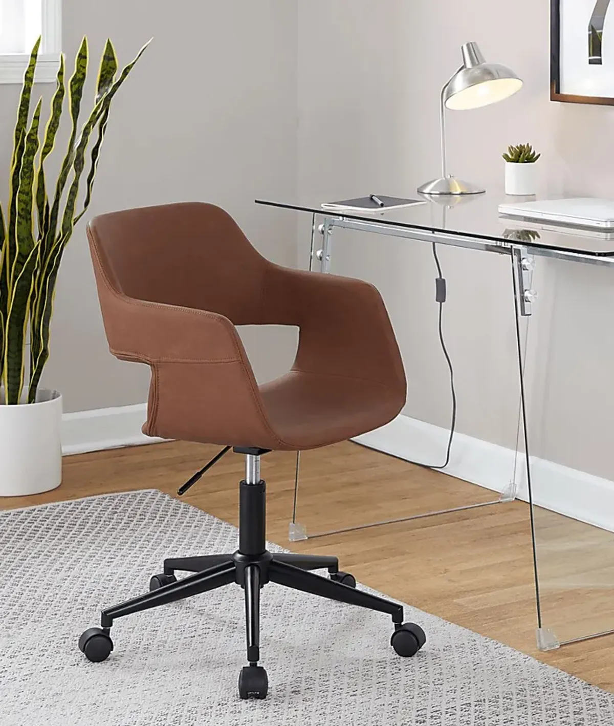 Whisp II Brown Desk Chair