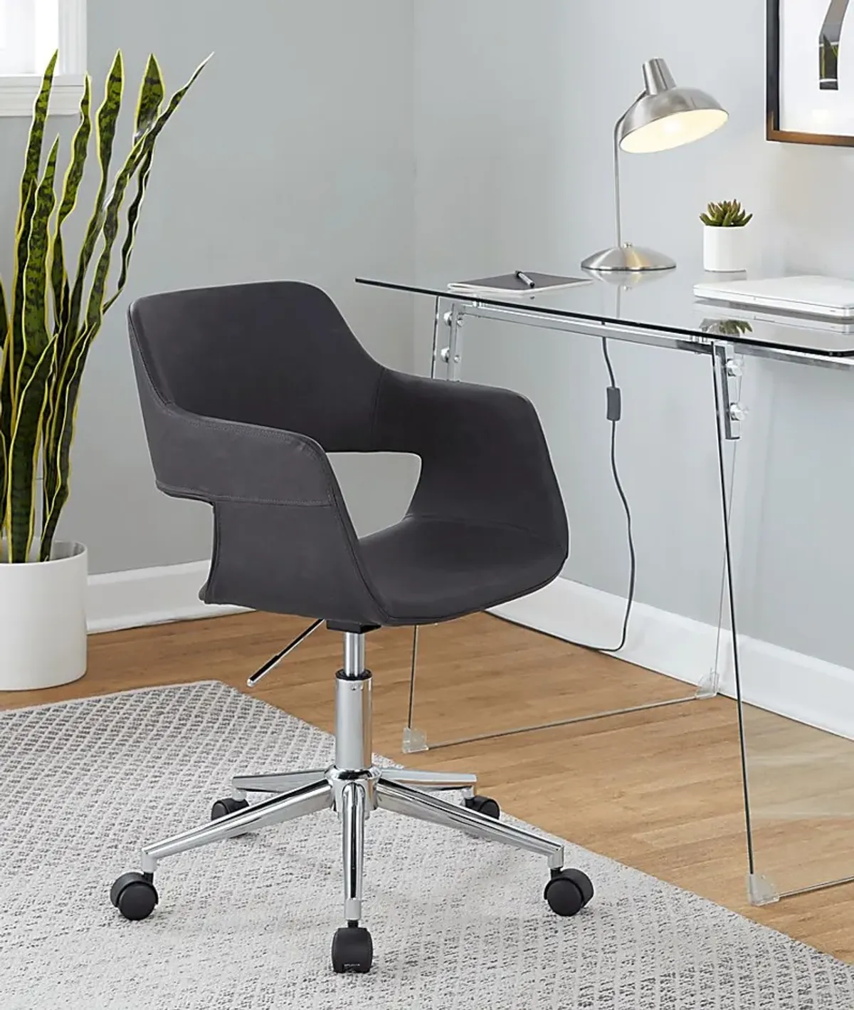 Whisp III Gray Desk Chair