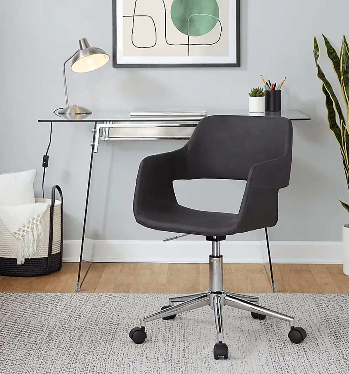 Whisp III Gray Desk Chair