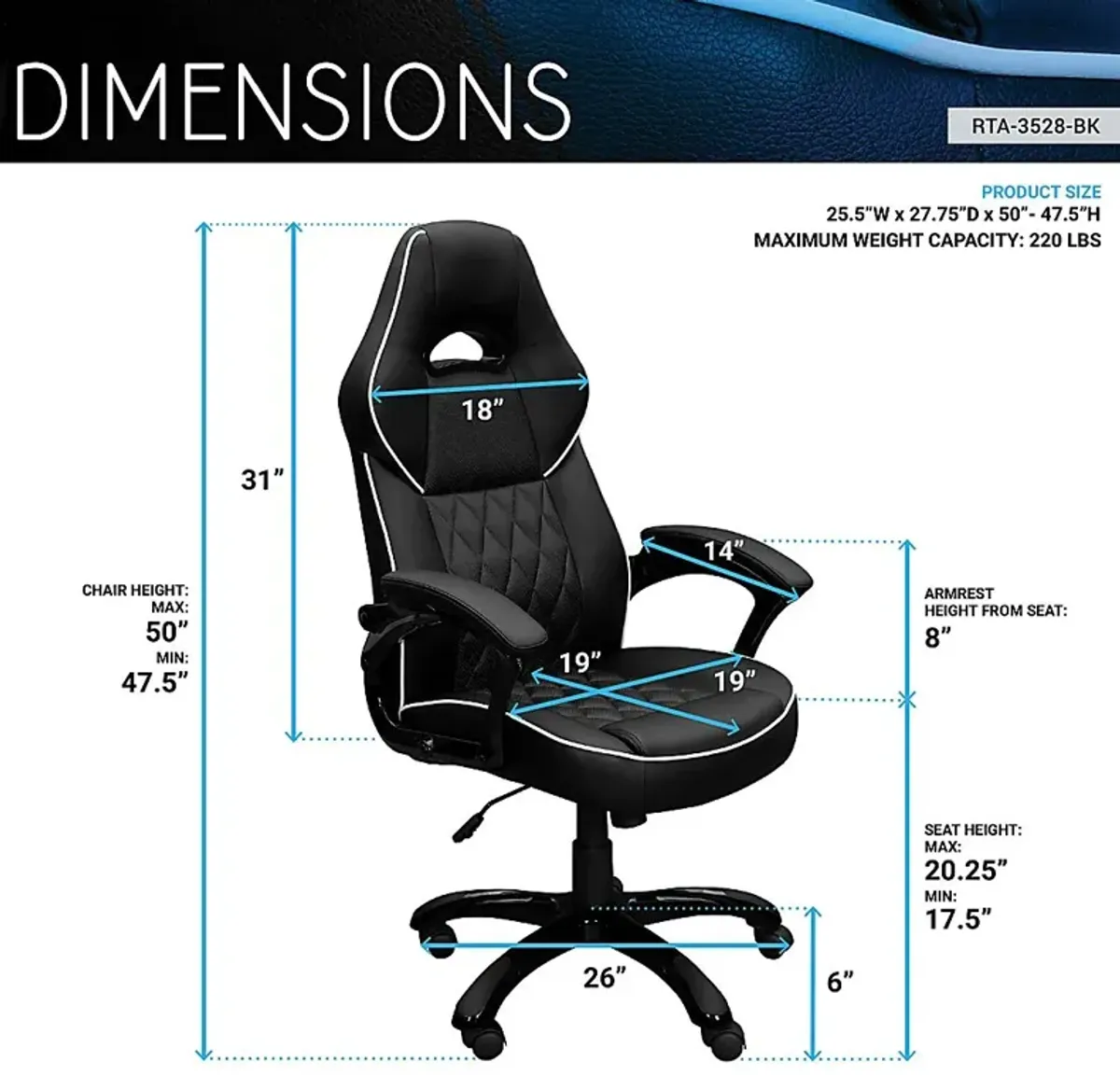 Virsor Black Office Chair