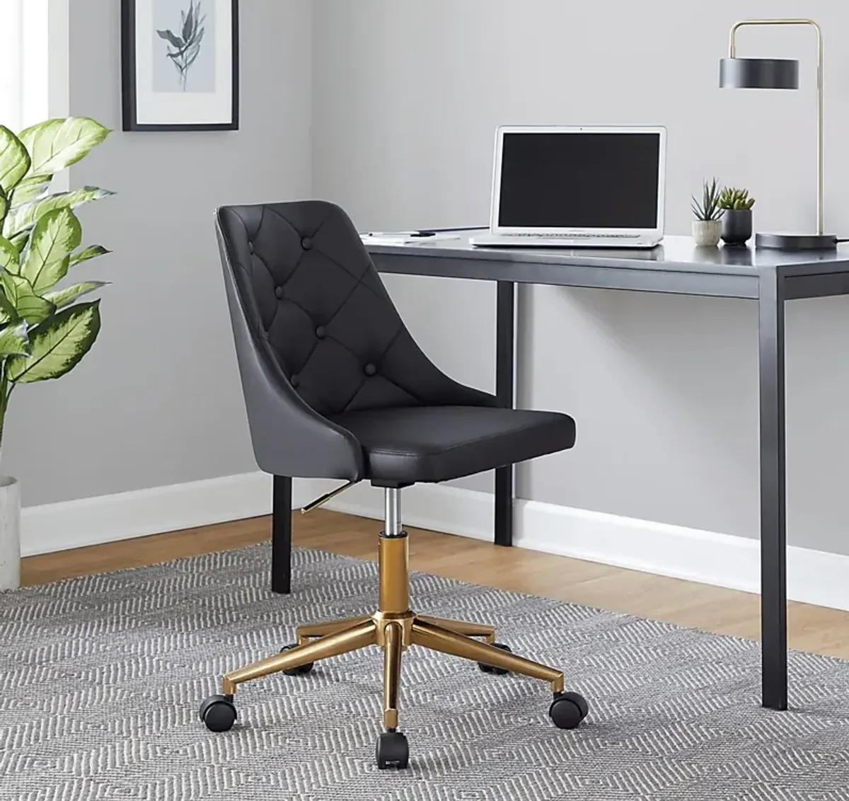 Maebeth I Black Office Chair