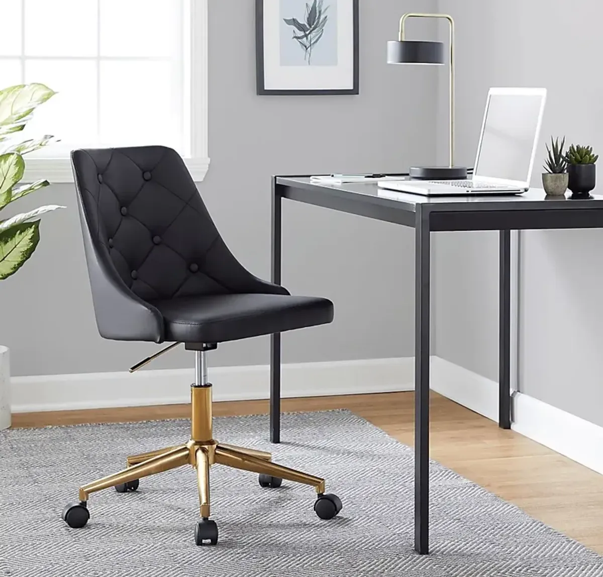 Maebeth I Black Office Chair