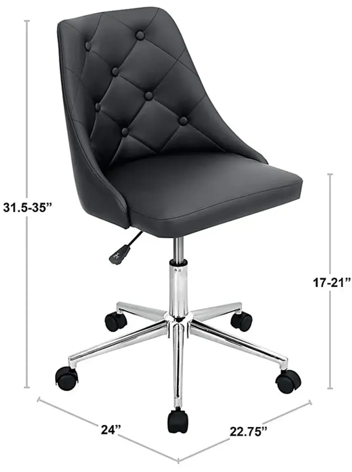 Maebeth I Black Office Chair