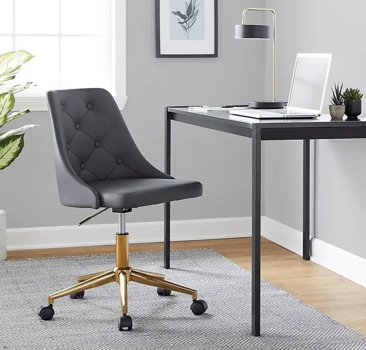 Maebeth I Gray Office Chair