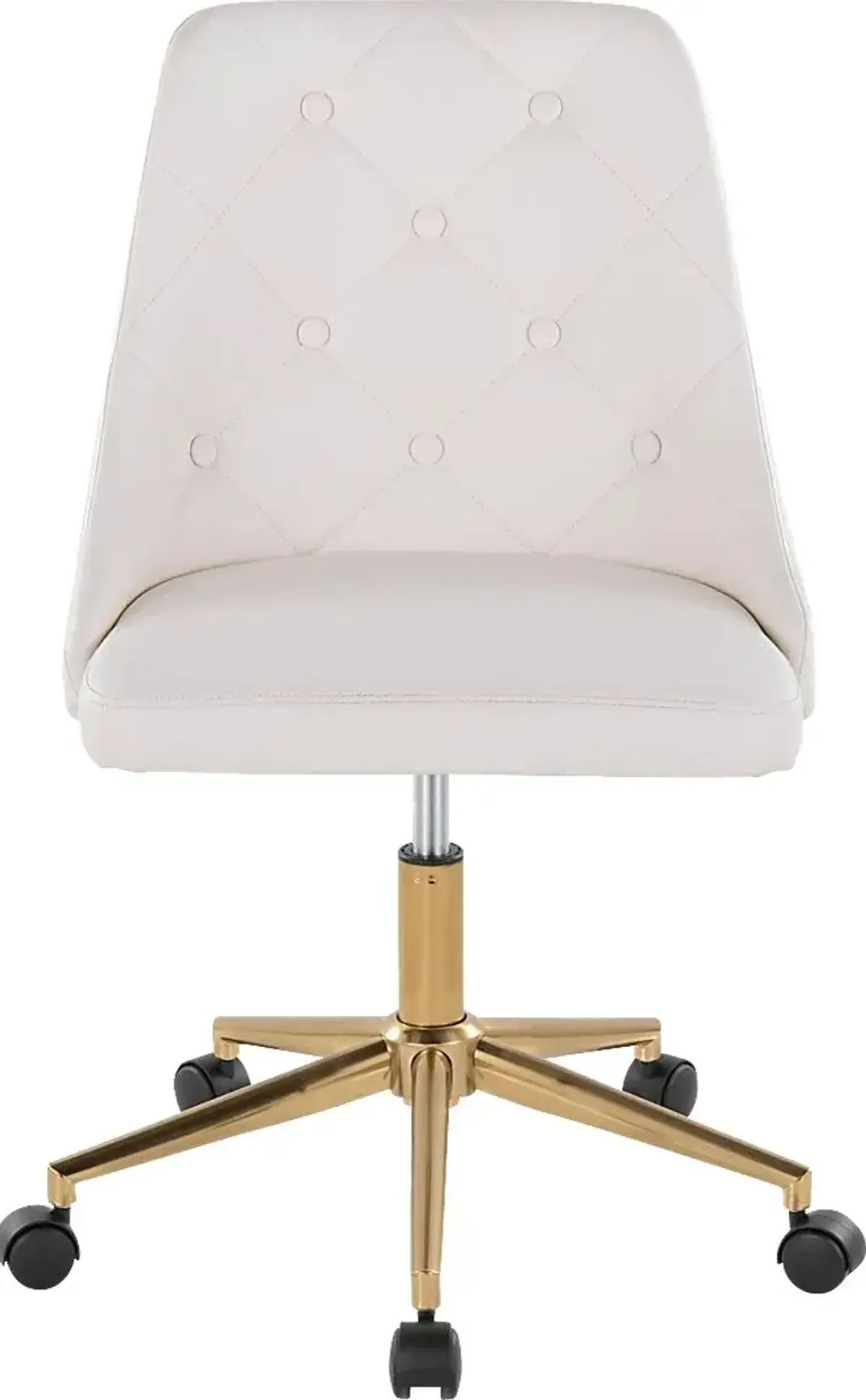 Maebeth I White Office Chair