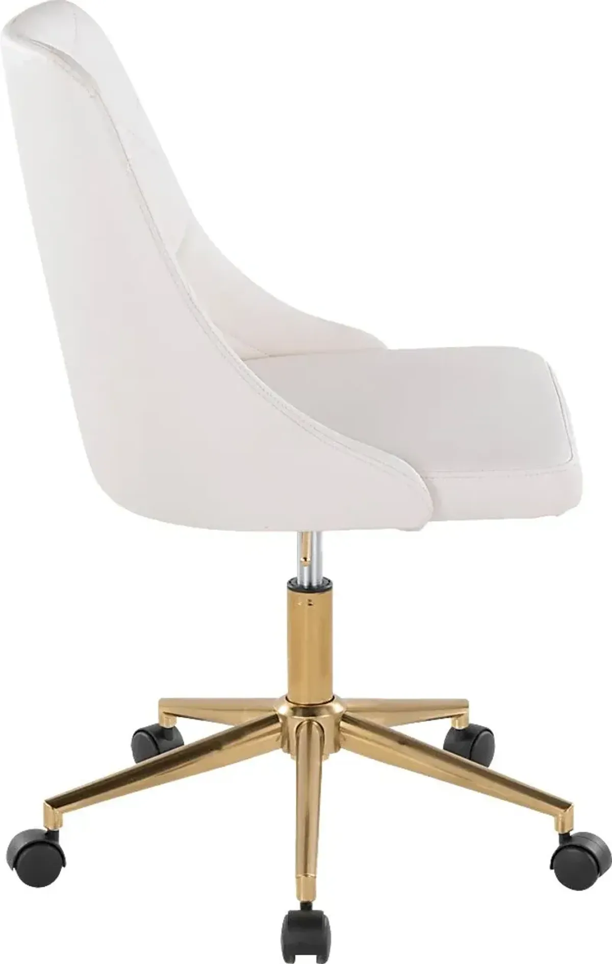 Maebeth I White Office Chair