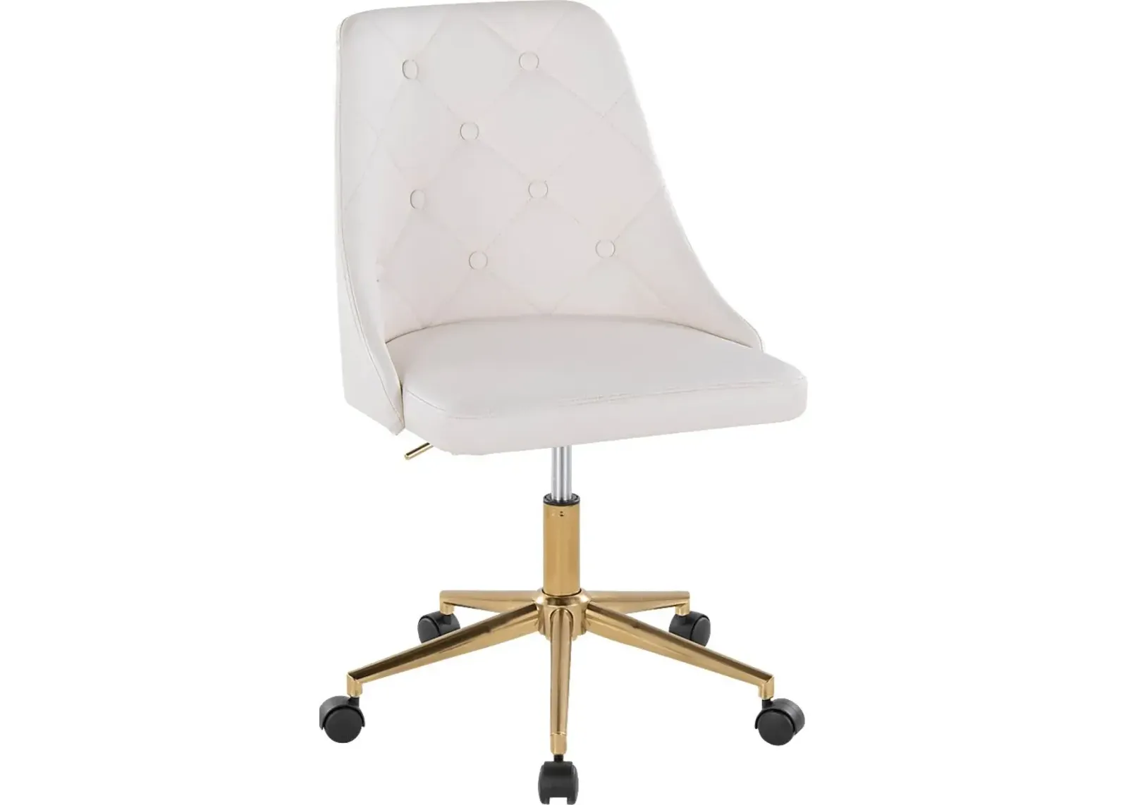 Maebeth I White Office Chair