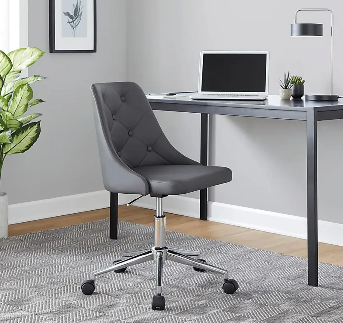 Maebeth II Gray Office Chair