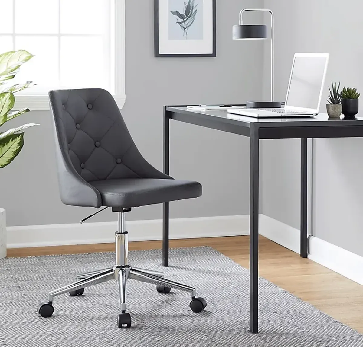 Maebeth II Gray Office Chair