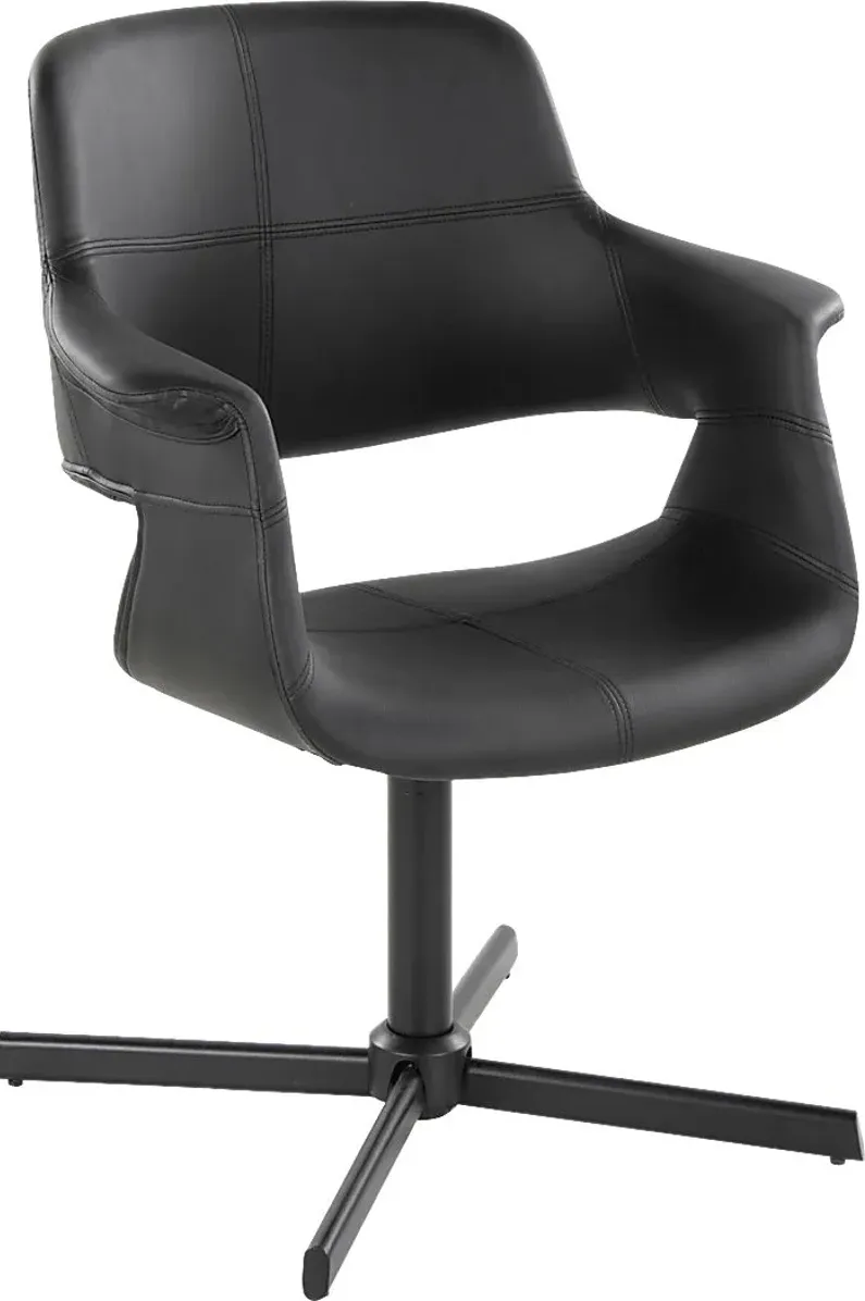 Donneita Black Swivel Accent Chair