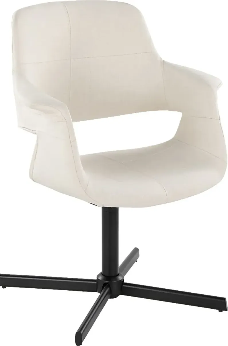 Donneita Cream Swivel Accent Chair