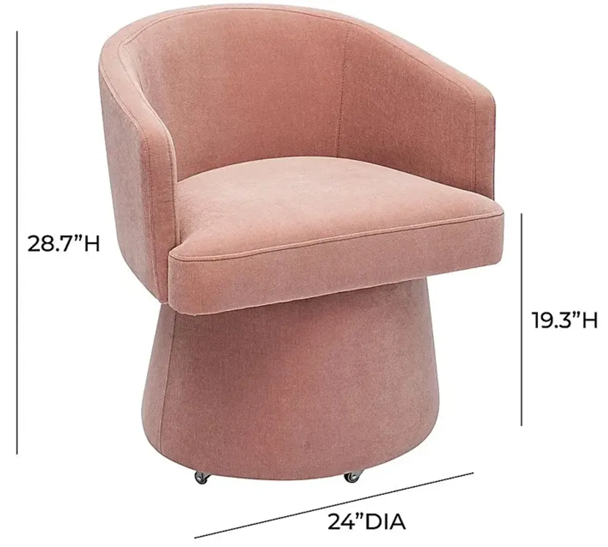 Hatmark Pink Office Chair