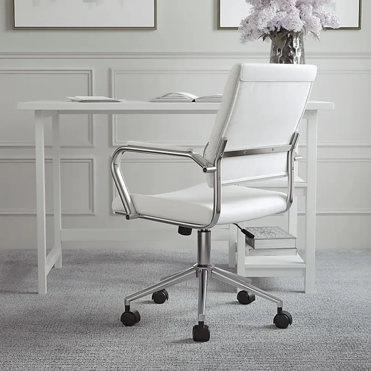 Bedner White Office Chair