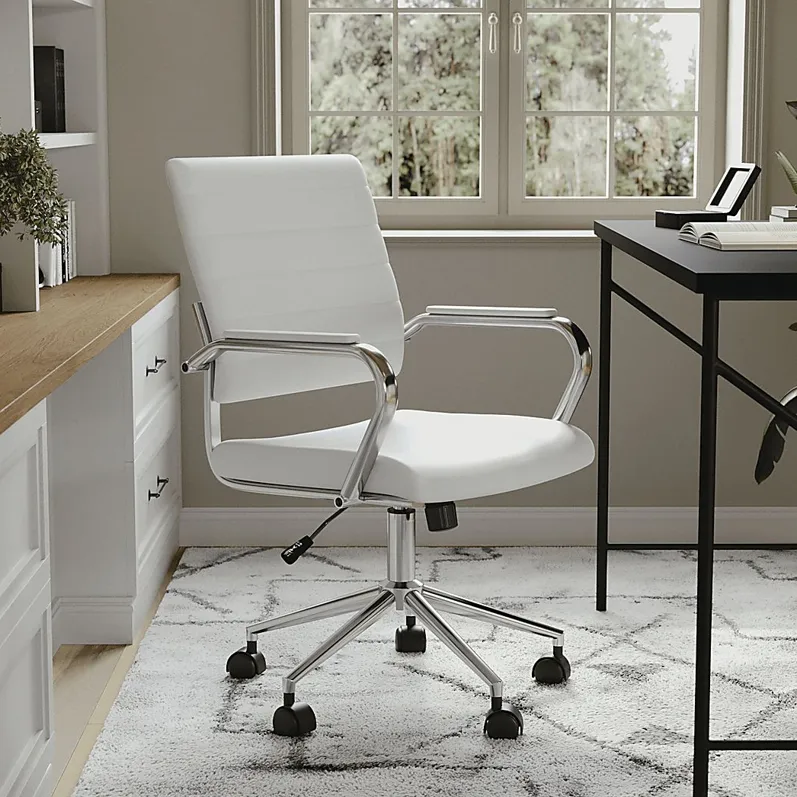 Bedner White Office Chair