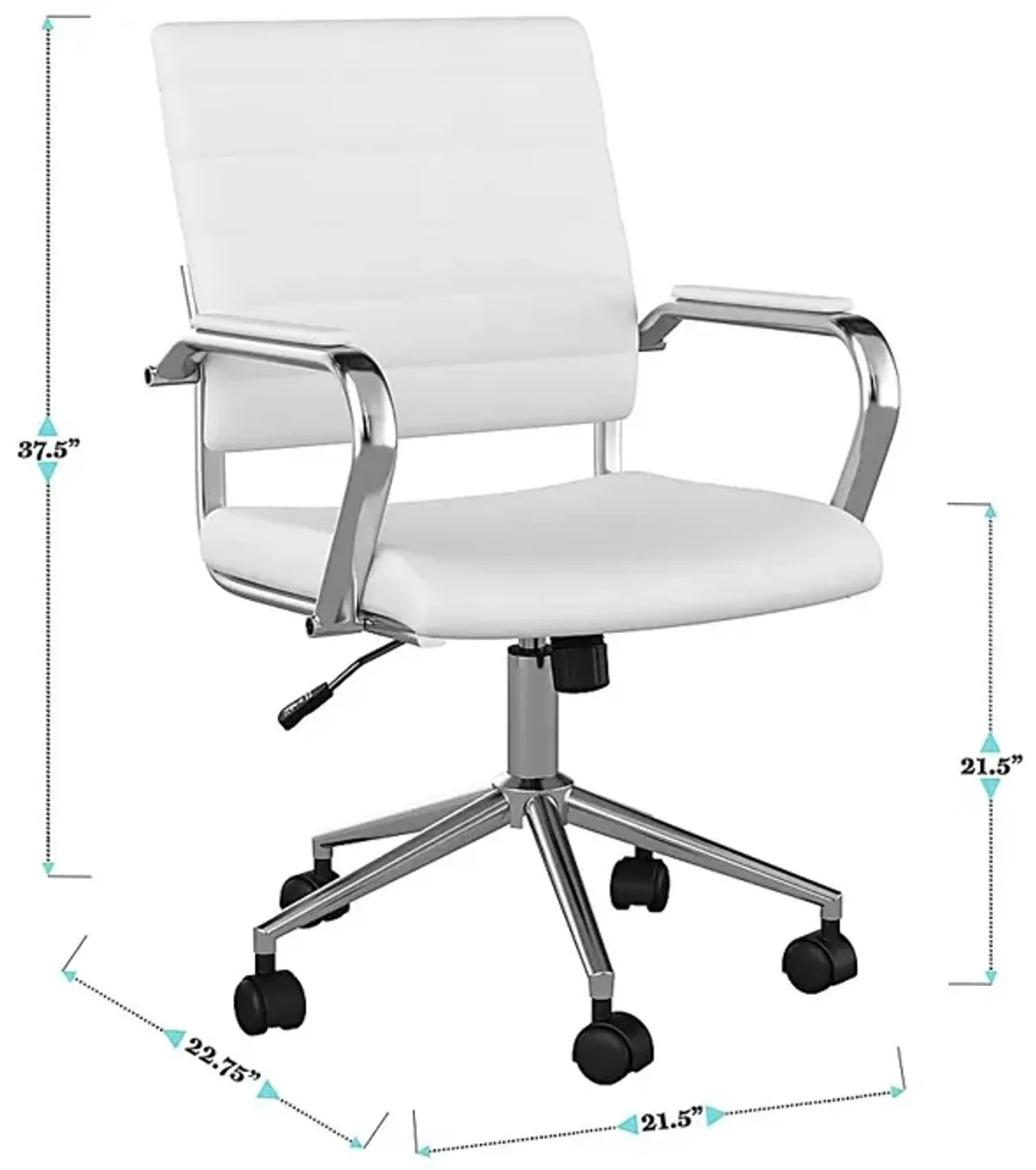 Bedner White Office Chair