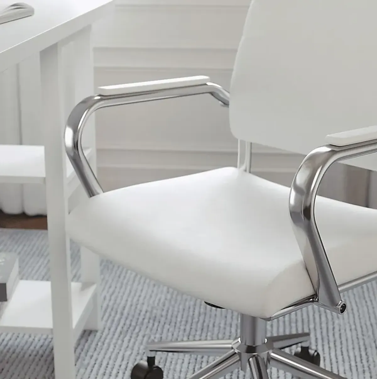 Bedner White Office Chair