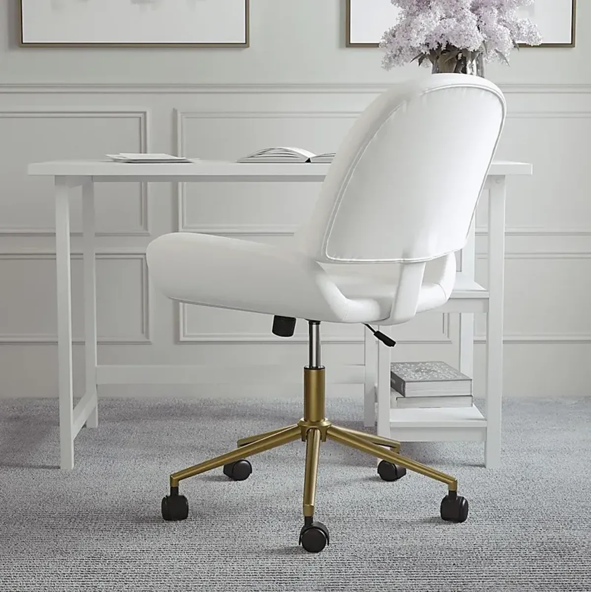 Emshoff White Office Chair