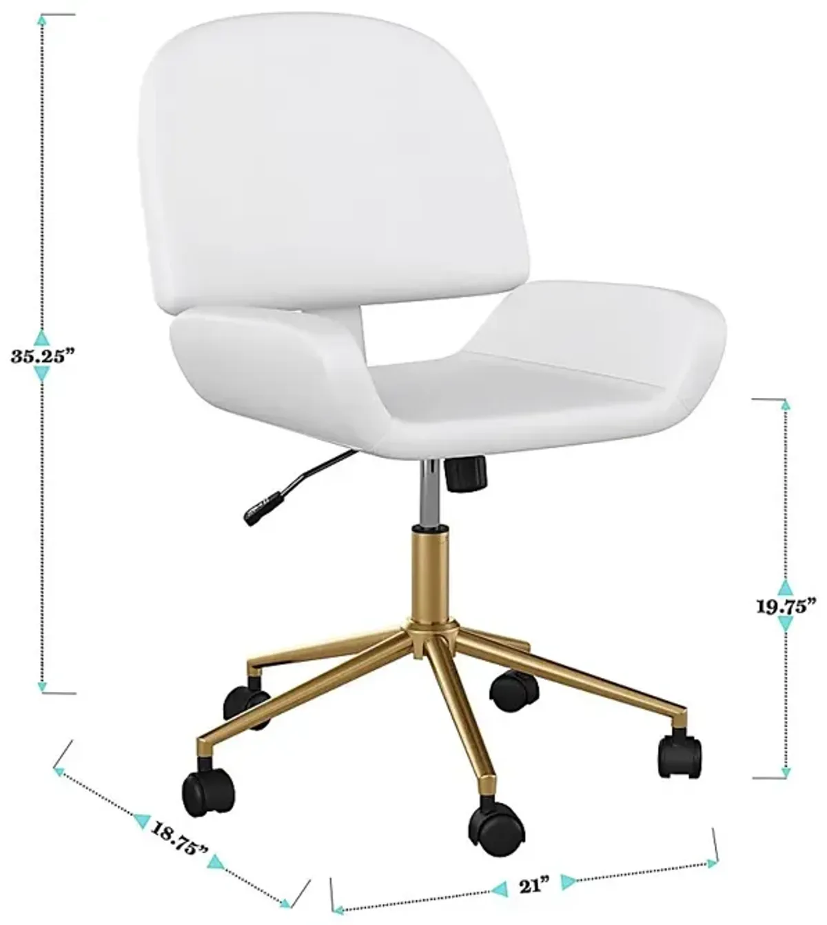 Emshoff White Office Chair