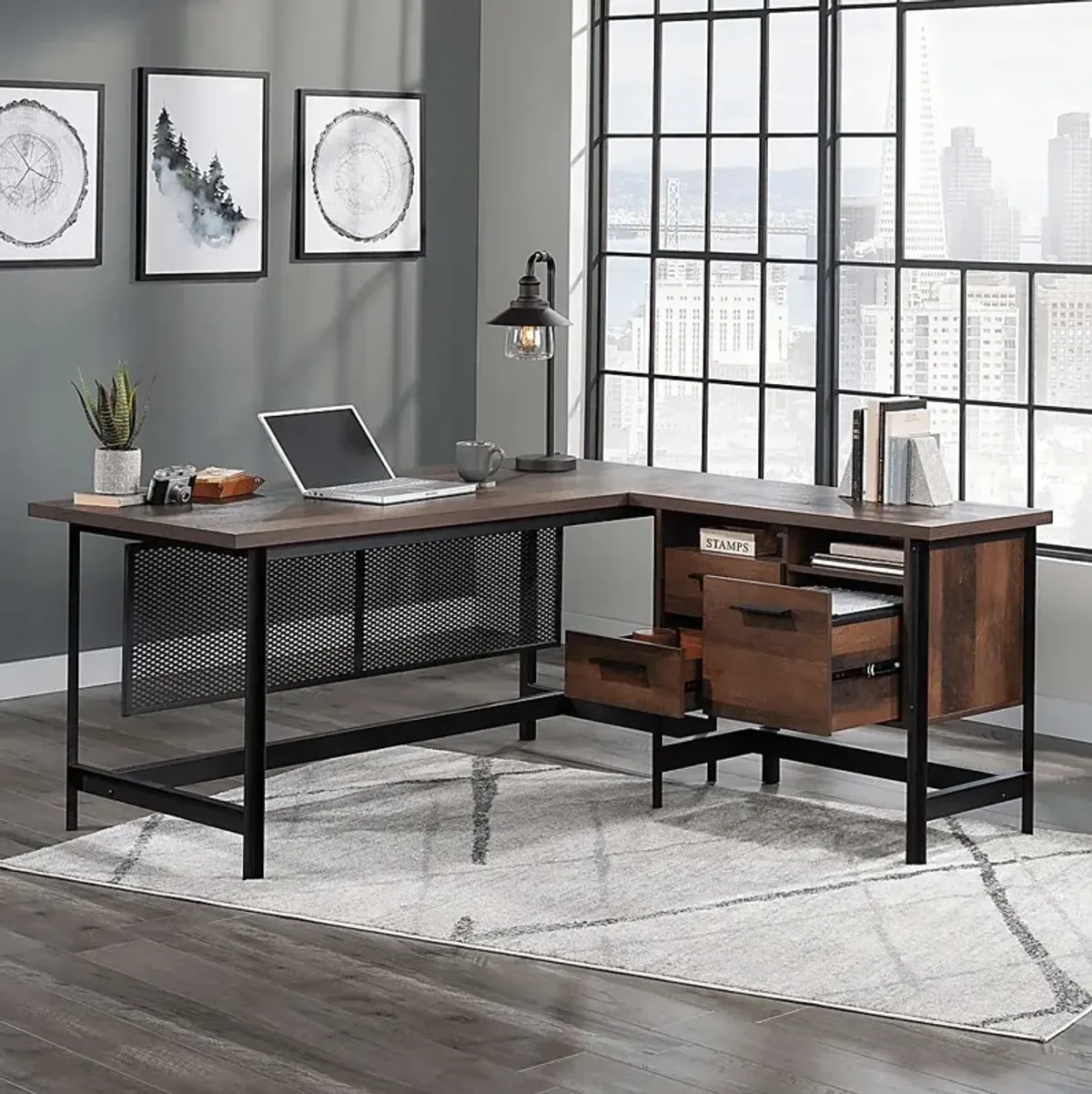 Becado Brown L Desk