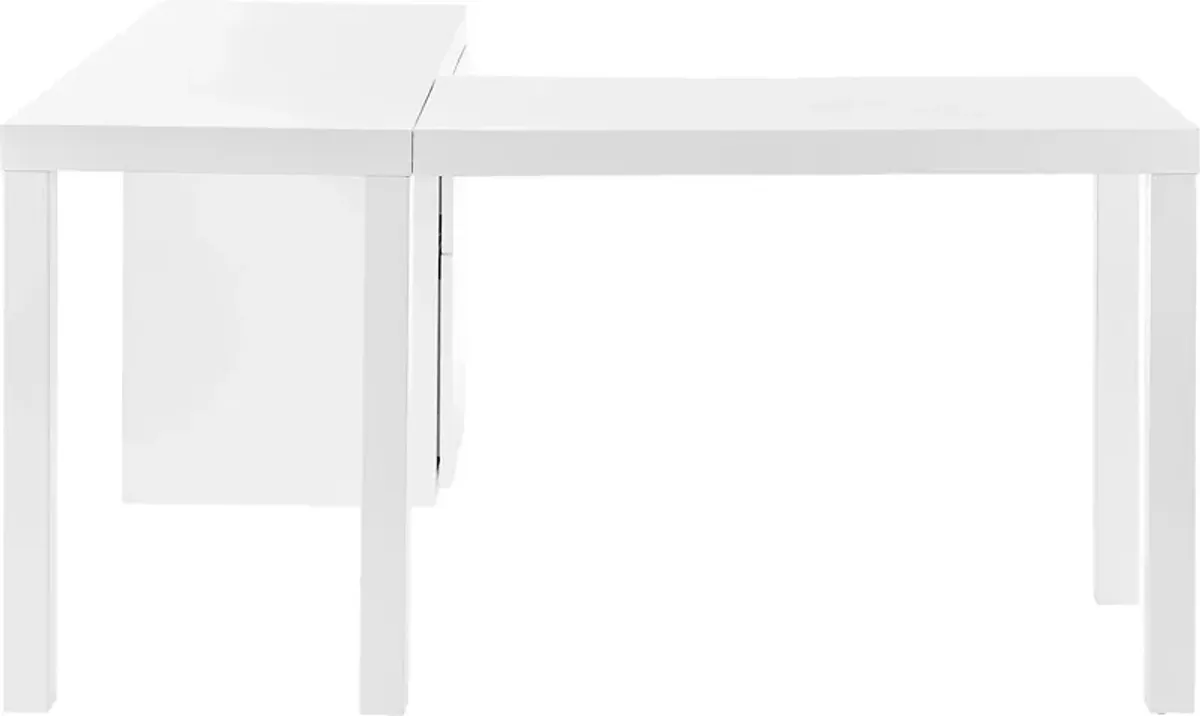 Halesia White L-Desk